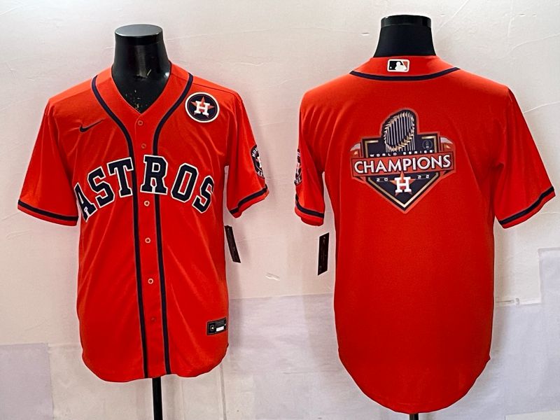 Men 2025 Houston Astros Blank Orange Nike MLB Jersey style 074->houston astros->MLB Jersey